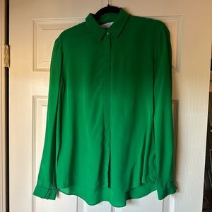 & Other Stories Silk Green Button Down Blouse 4